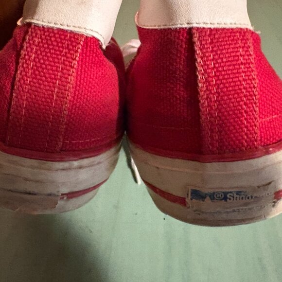 Vintage 70s Adidas Die Marke Mit Den Taiwan Red Sneakers Size 12.5 - Picture 4 of 16